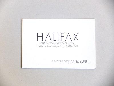 Halifax : 7 days, 6 placements, 7 colors