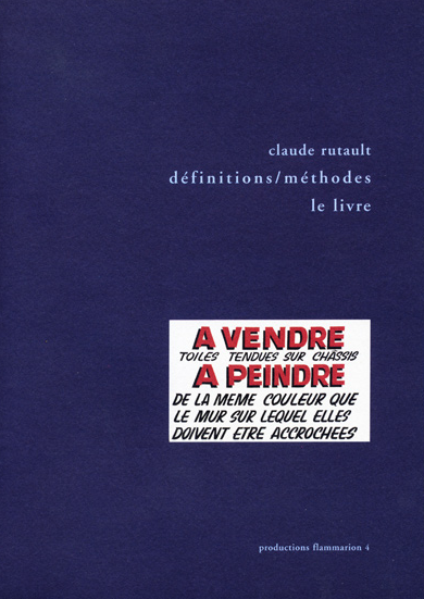 DÉFINITIONS / MÉTHODES LE LIVRE, 1973-2000