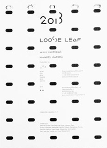 Loose Leaf– Wall Calendar 2013