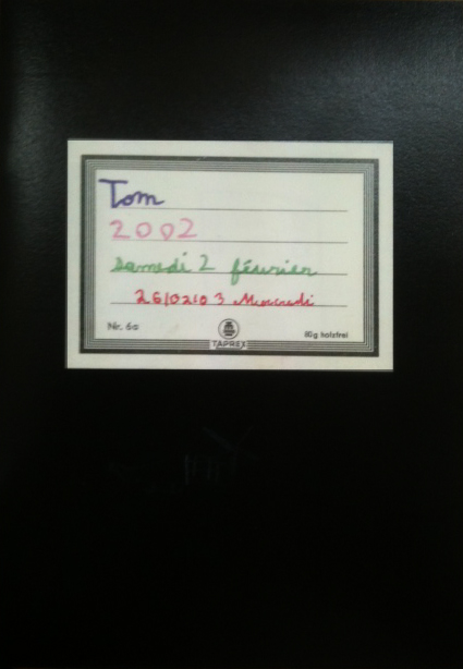 Cahier de Tom, 7 ans