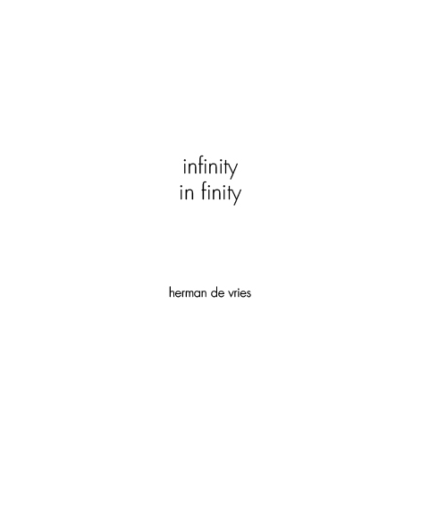 infinity, in finity