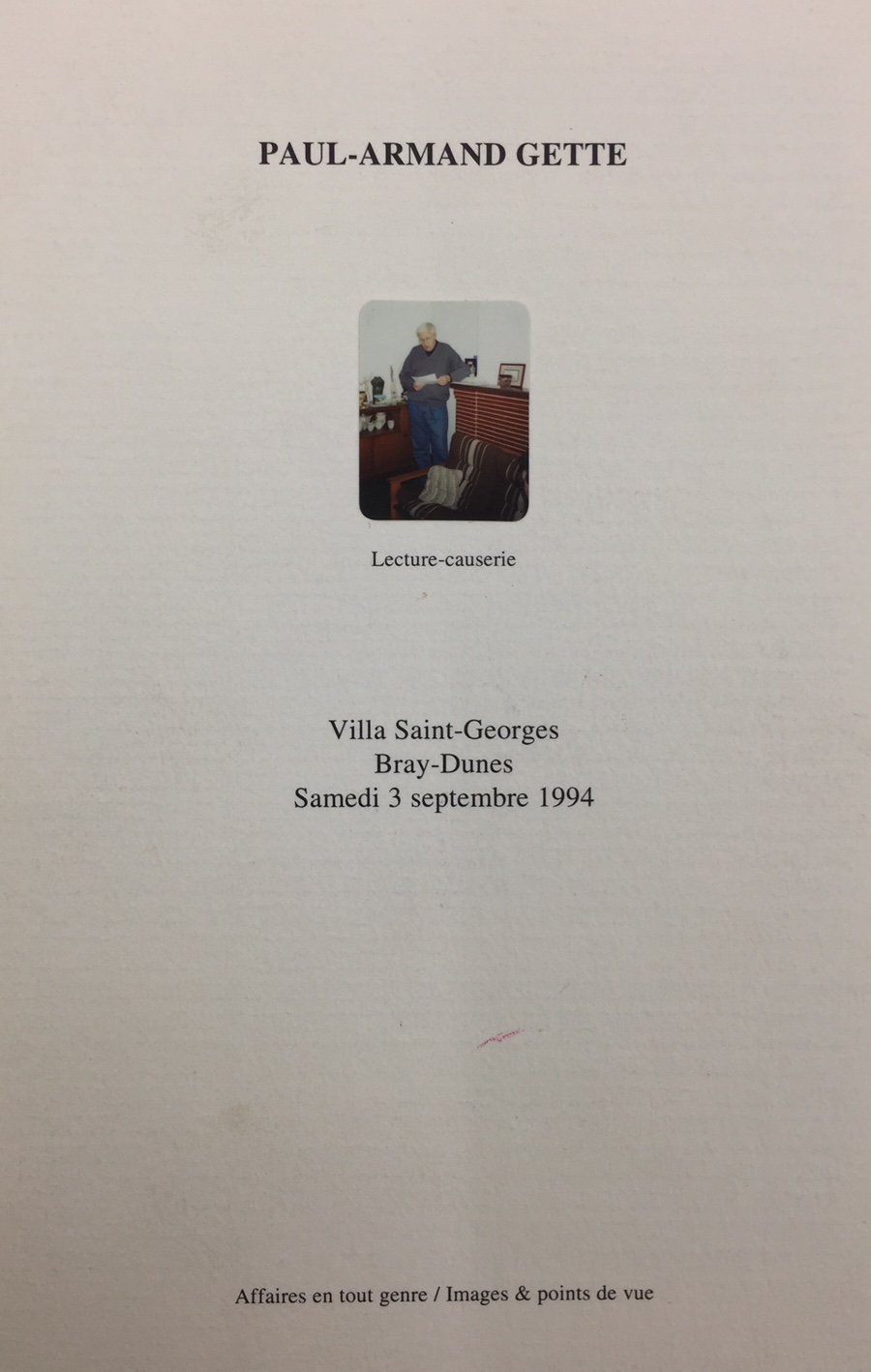 Lecture-causerie